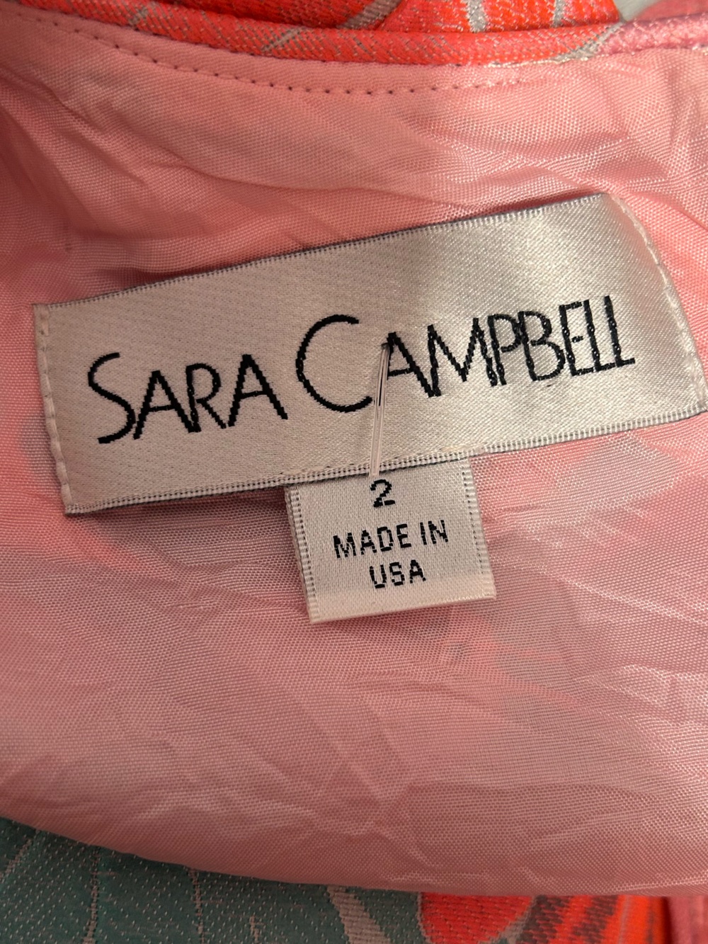 Sara Campbell floral sleeveless sheath dress size 2 - Picture 6 of 8